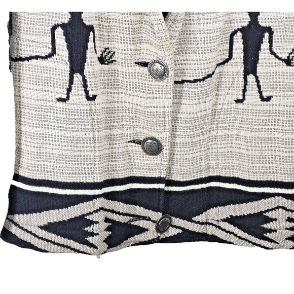 The Painted Pony Southwestern Jacket Native Petroglyphs Kokopelli Size S/M USA - Picture 7 of 10